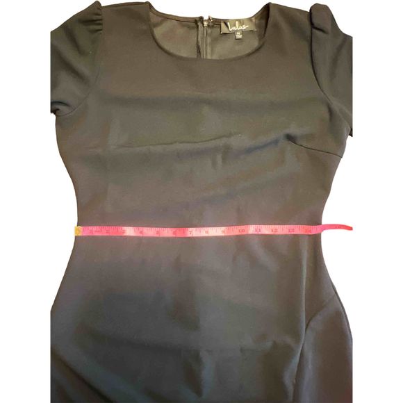 Nwt amazement lulus Medium flirty little black ruched long sleeve bodycon dress - Picture 7 of 7